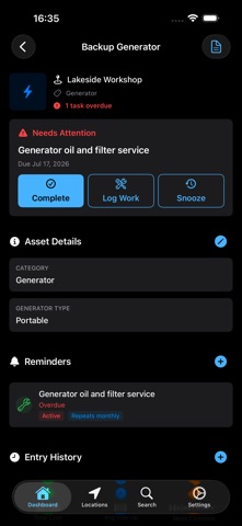 Maintainia screenshot