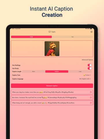 Captio - Caption Generator AI iPad screenshot