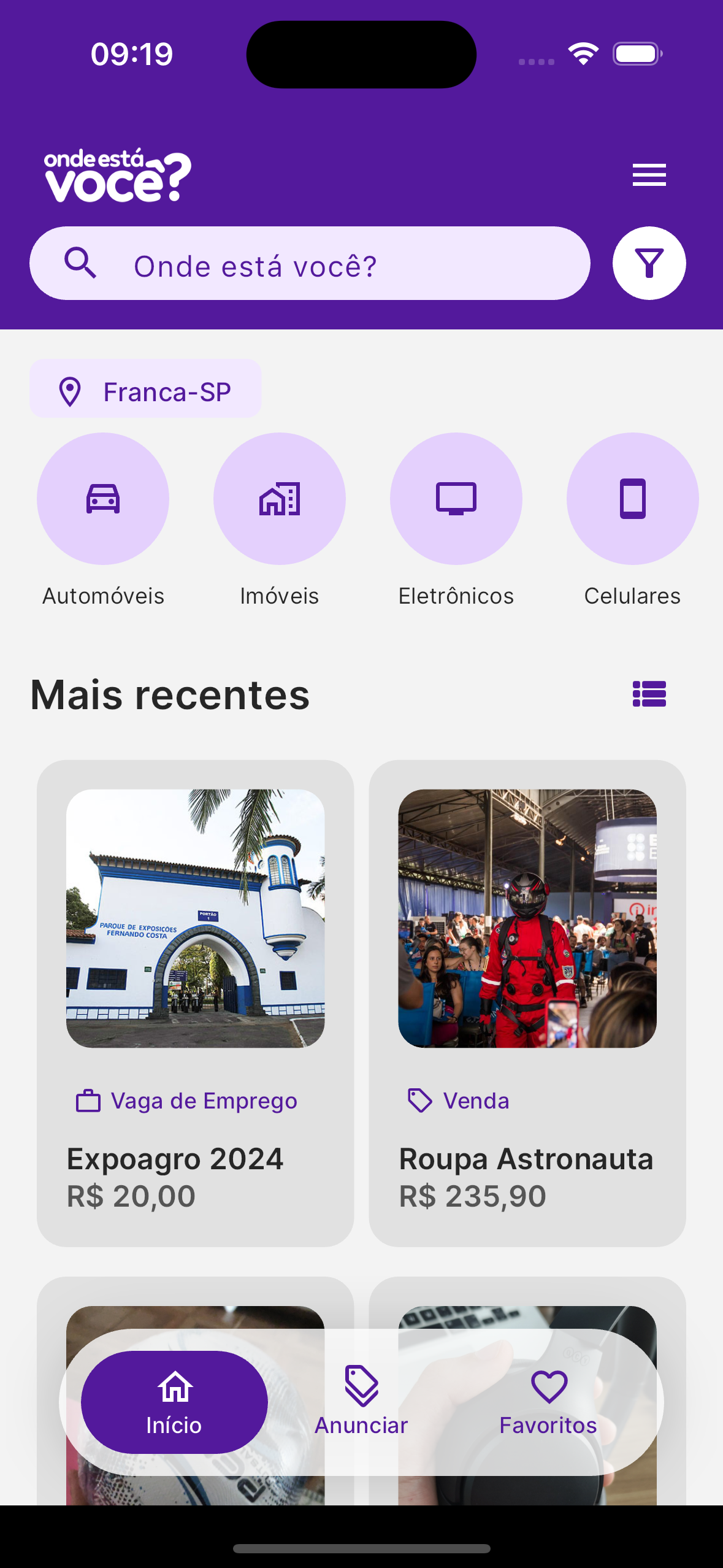 Onde está você?