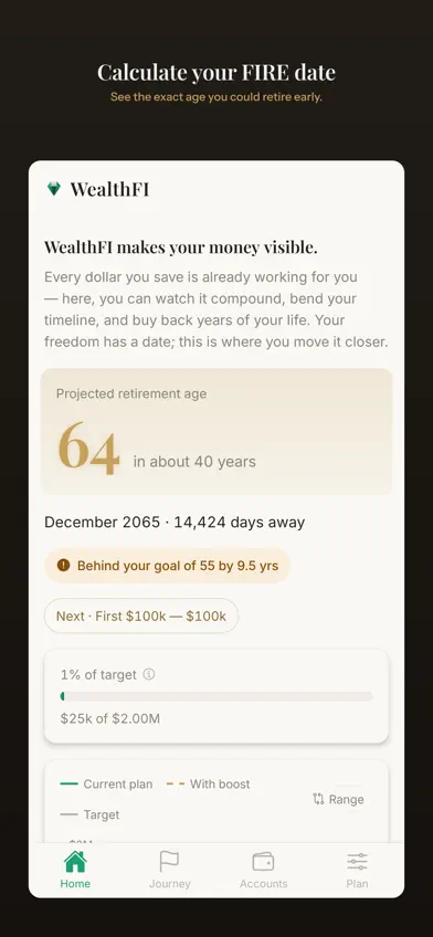 WealthFI - FIRE Calculator screenshot 1
