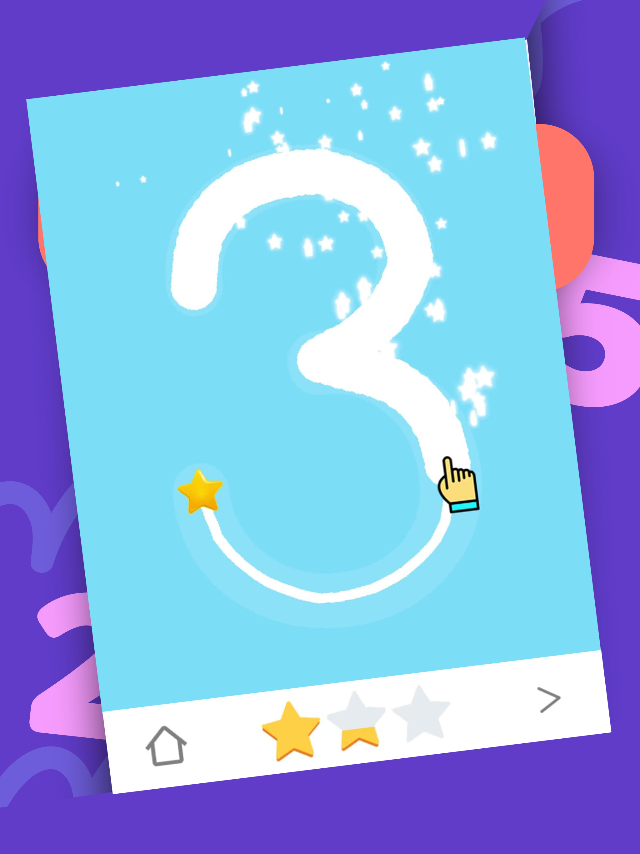Write Numbers : Tracing 123 +3