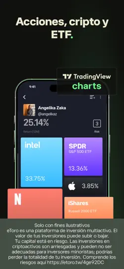 Captura de pantalla de EToro: Trading E Inversión en iPhone 2