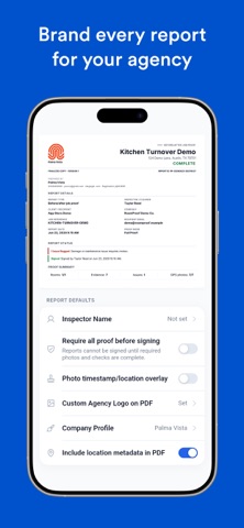 RoomProof Property Inspection iPhone screenshot