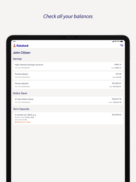 Screenshot #4 pour Rabobank Online Savings AU