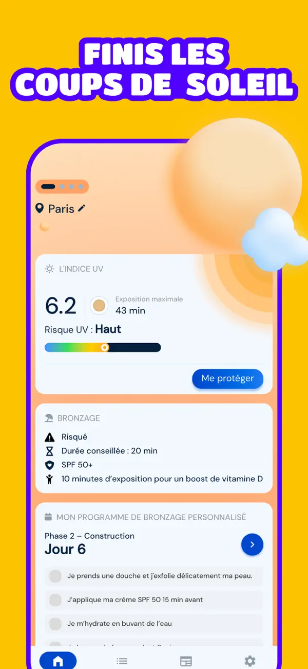 Screenshot #2 pour Indice UV : Bronzage & Soleil