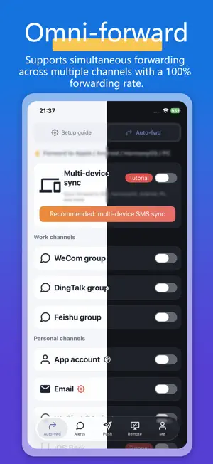 Forward Message - AutoFwd screenshot 1