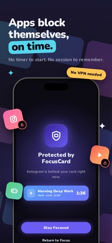 FocusCard: Screen Time Block Screenshot 2 of 6