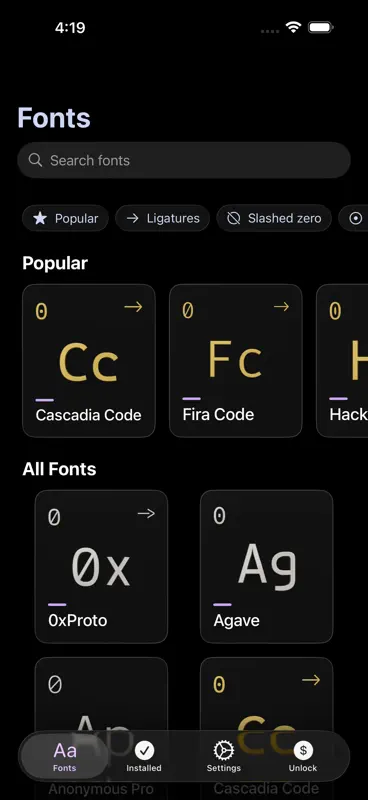 Nerd Font Installer screenshot 1 of 8