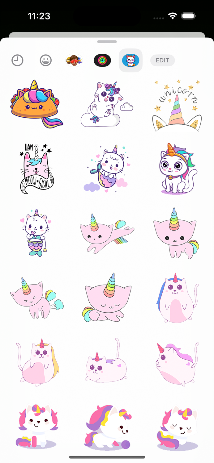 Caticorn Stickers Set