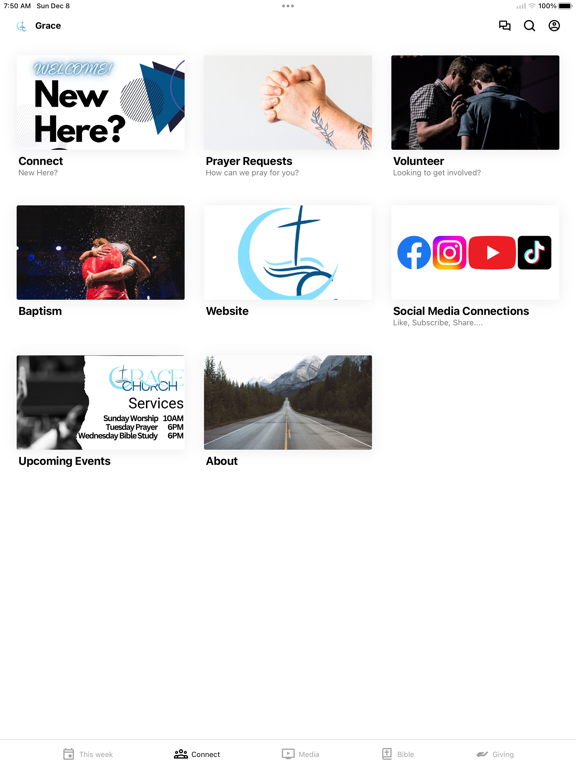 Grace Church Loris iPad screenshot 2 - Education app