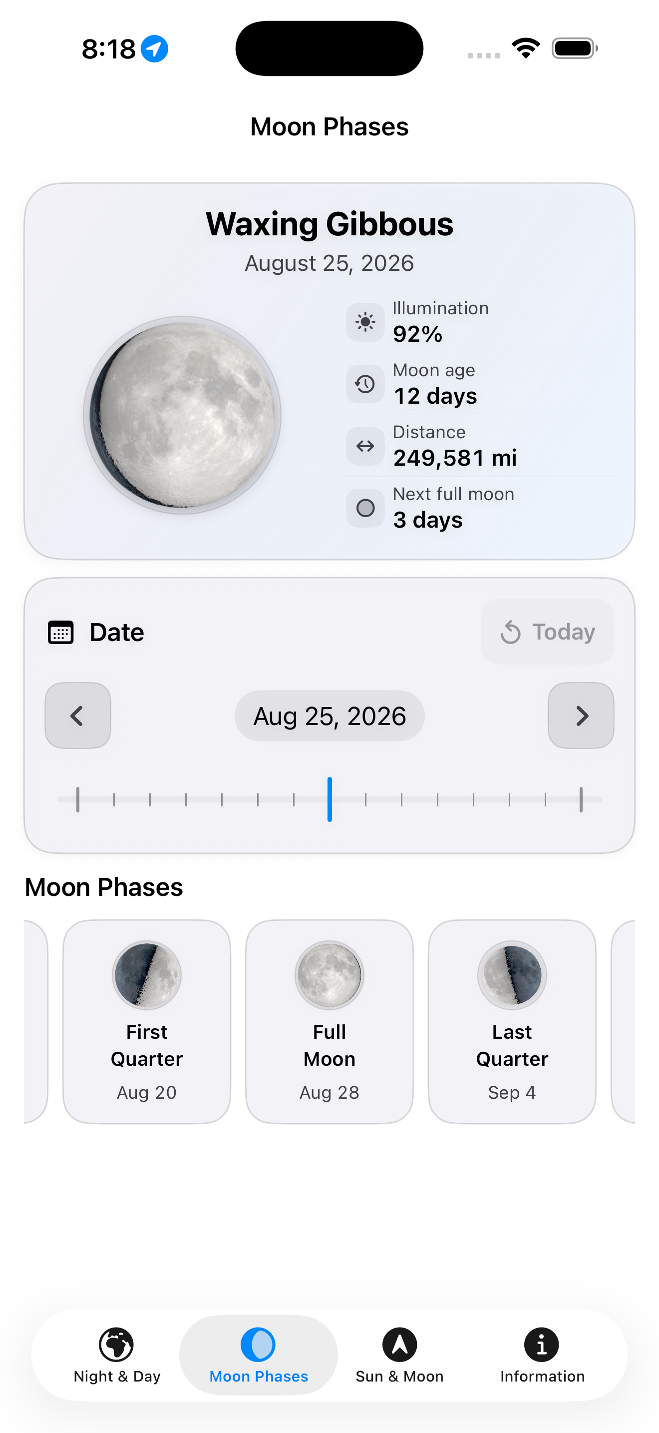 Night & Day and Moon Phases screenshot 2