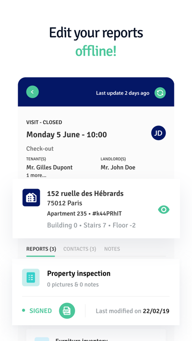 homePad App Rental inspection Screenshot