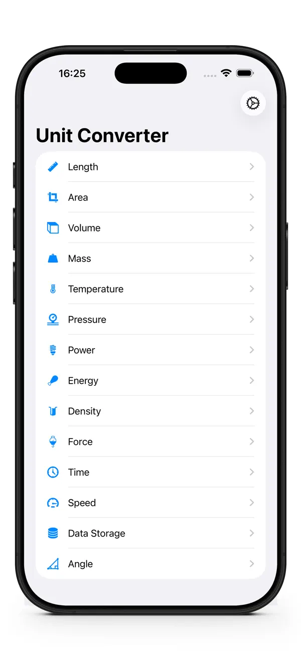 Screenshot #1 pour Unit Converter - 14-in-1