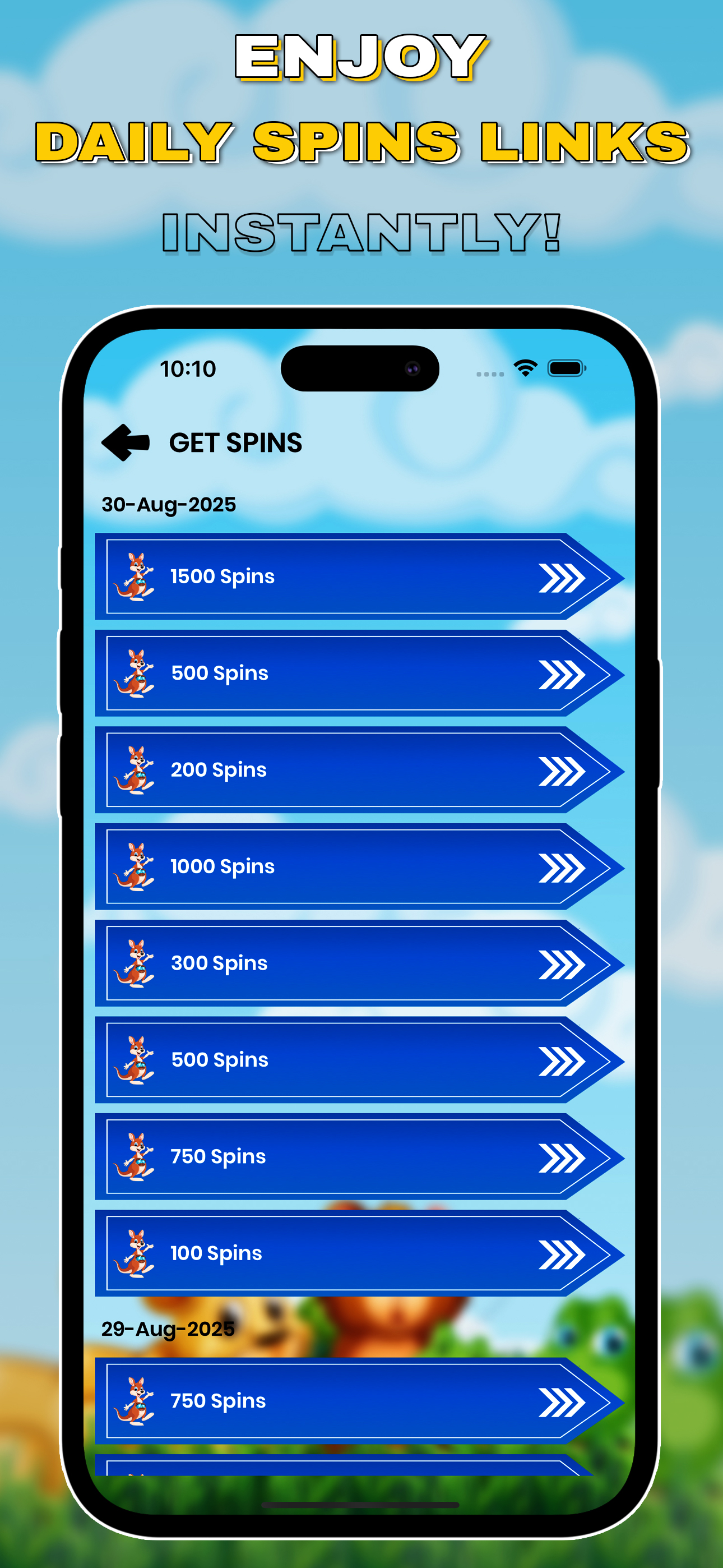 Spins and Coins Reward Links