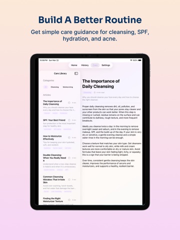 GlowScan AI Skin Acne Scanner iPad screenshot