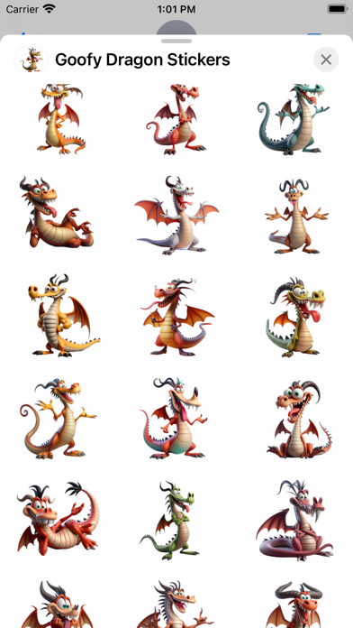 Screenshot #2 pour Goofy Dragon Stickers