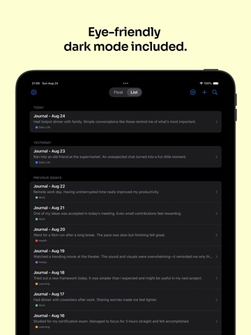 Floating Memo: Notes & Ideas iPad screenshot