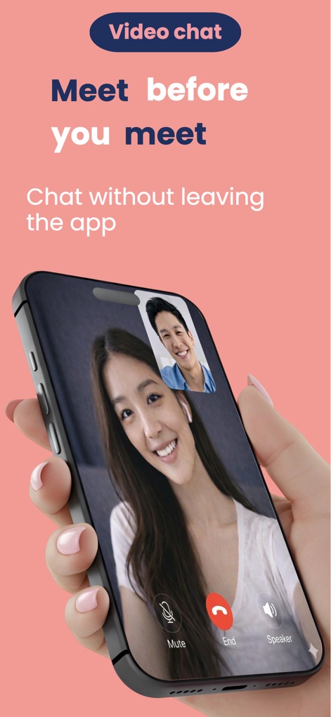 Lovevite 红叶故事 Chinese Dating - The app encourages authentic pre-meeting interactions via its real-time video call interface, enabling users to connect visually and chat within the app.