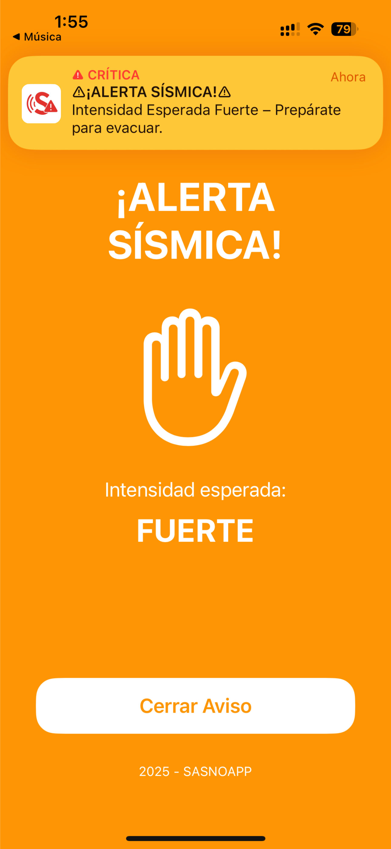 SASNO - Alerta Sísmica