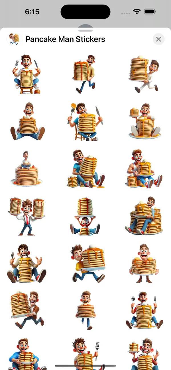 Screenshot #1 pour Pancake Man Stickers