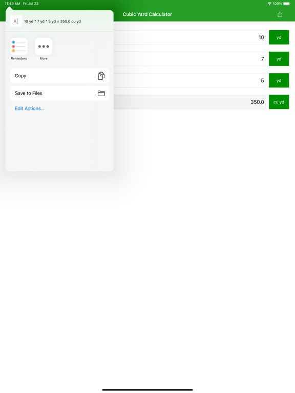 Screenshot #5 pour Cubic Yard Calculator Pro