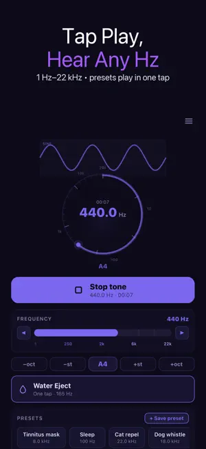 Tone Generator+ Freq screenshot 1