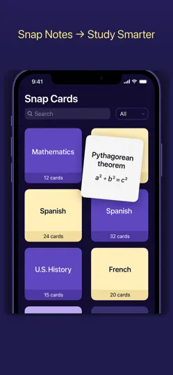 Скриншот Snap Cards: AI Flashcards на iPhone 1