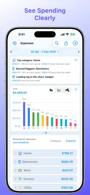 SpendWise: Expense Diary screenshot 1