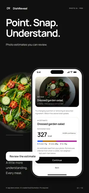 AI Calorie Tracker: DishReveal screenshot 1