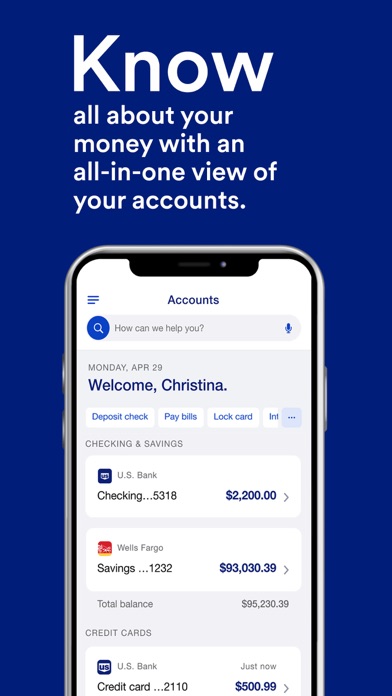 U.S. Bank Mobile Banking Screenshot