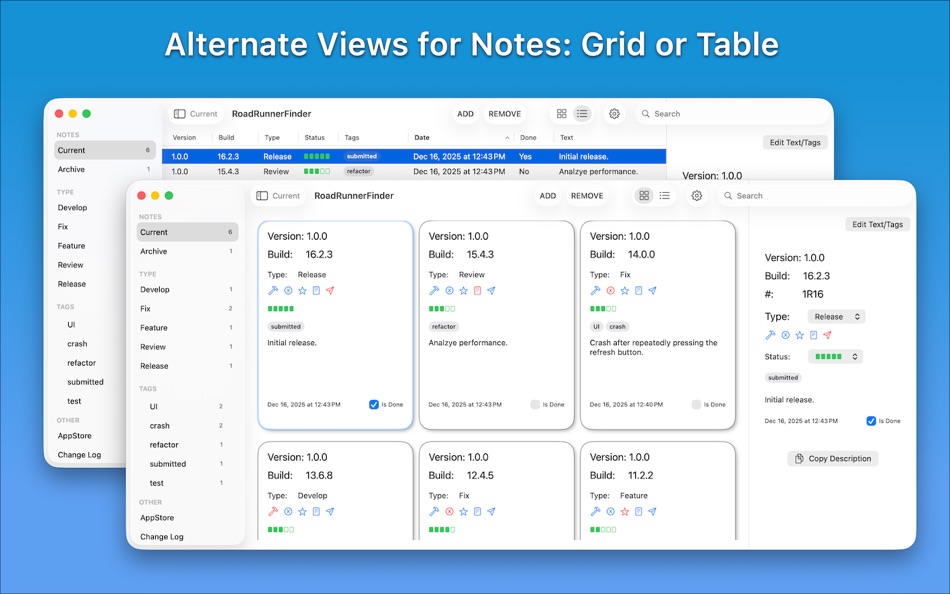 #2. AppNotes - Developer Logs (macOS) By: FBotLogic Solutions Inc
