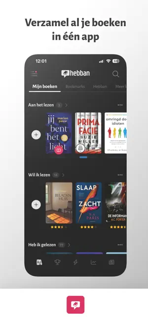 Hebban Boekenapp iPhone screenshot 2