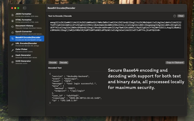 App screenshot