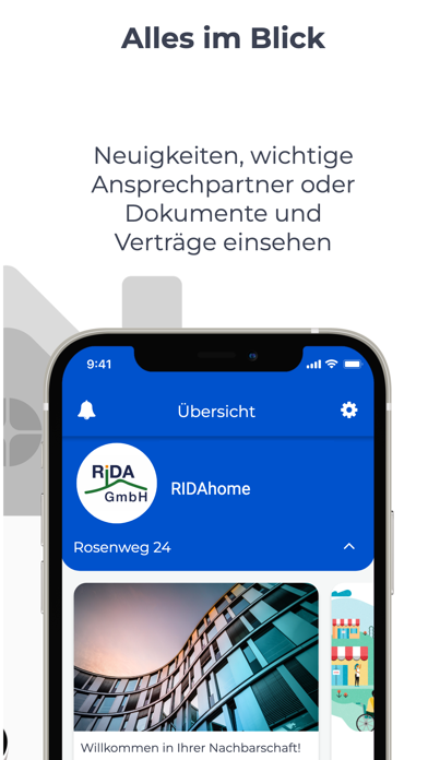 RIDAhome app screenshot 2