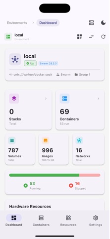 Portainer Mobile: Docker Admin iPhone screenshot