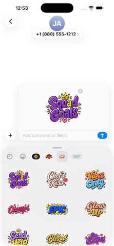 Text Quote Stickers iPhone screenshot