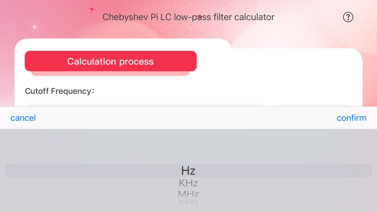 Chebyshev low pass filter