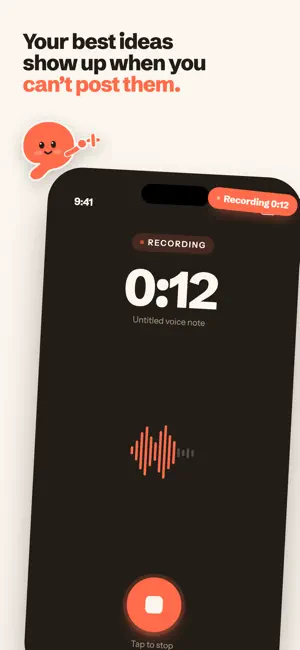 Yapto: voice notes to posts screenshot 1