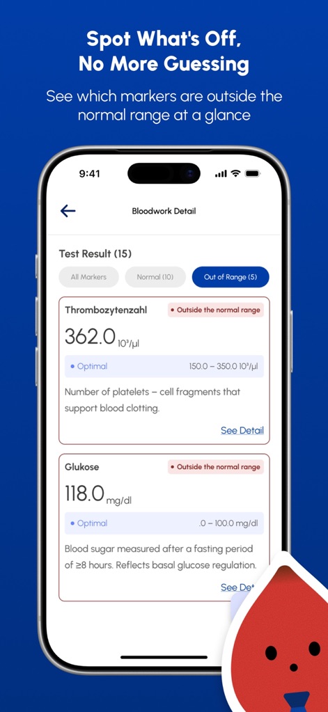 BloodTracker AI - Lab Results - Medical App | MWM