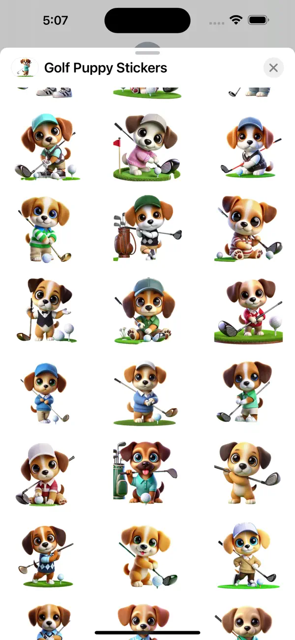 Screenshot #2 pour Golf Puppy Stickers