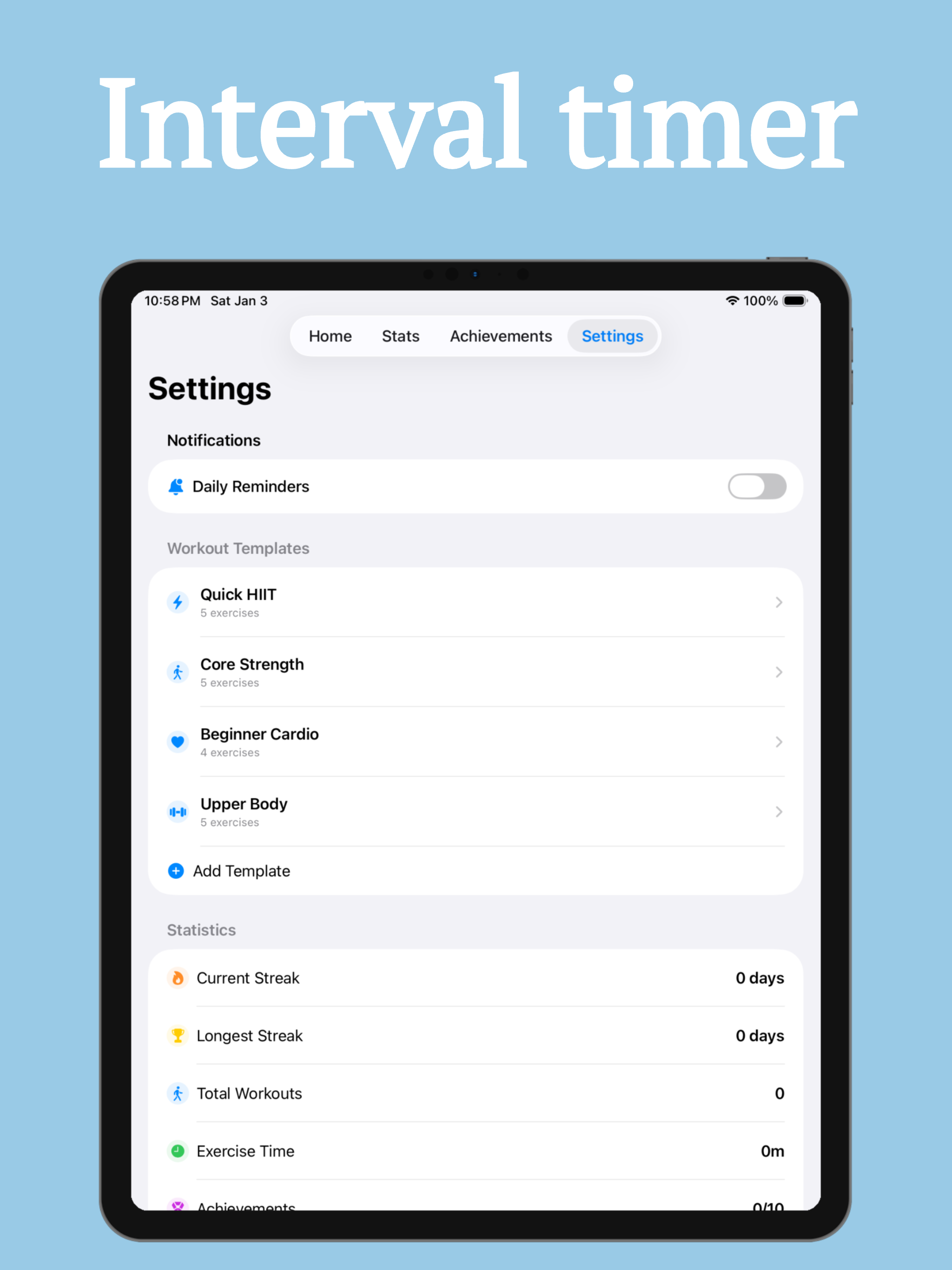 Exercise Timer - Workout Plan