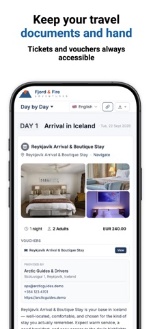 TripCreator app screenshot 2