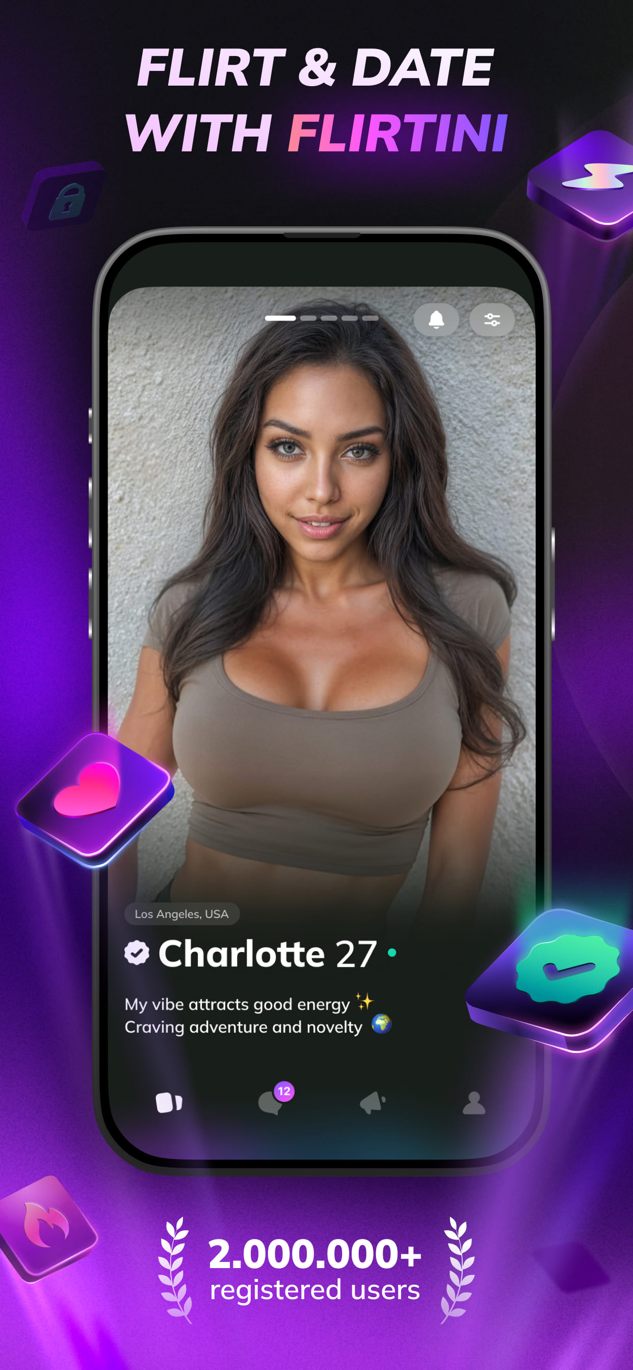 Flirtini - Match, Chat, Flirt