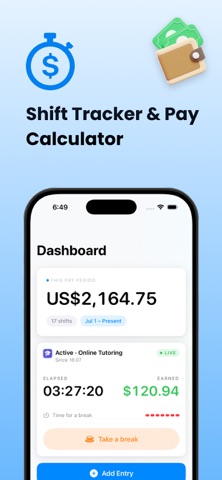 ShiftWallet: Hours & Paycheck Screenshot 1 of 9