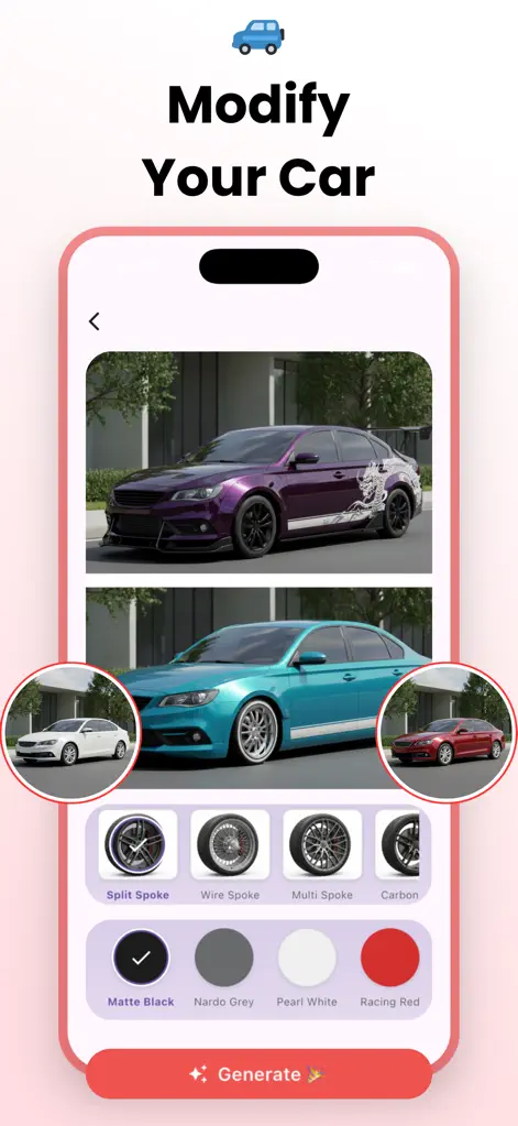 AI Car Tuning & Modify Design - Entertainment App | MWM