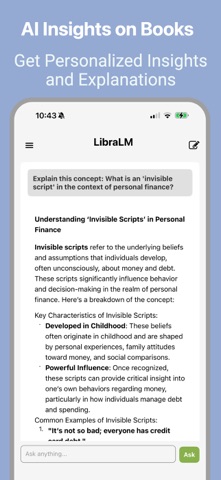 LibraLM: AI Book Insights iPhone screenshot