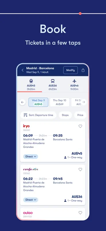 Omio: Book your travel tickets screenshot 5 of 7