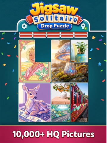 Jigsaw Solitaire: Drop Puzzle iPad screenshot