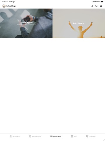 La Voz Alegre iPad screenshot