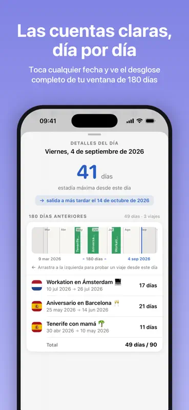 Schengen Calculator 90/180 screenshot 4 of 6